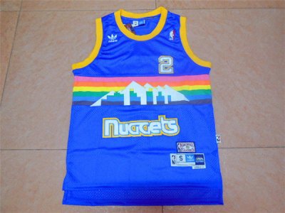 Maillot De Basket Denver Nuggets Alex English 2 The Snow Capped Mountains Engrener Bleu